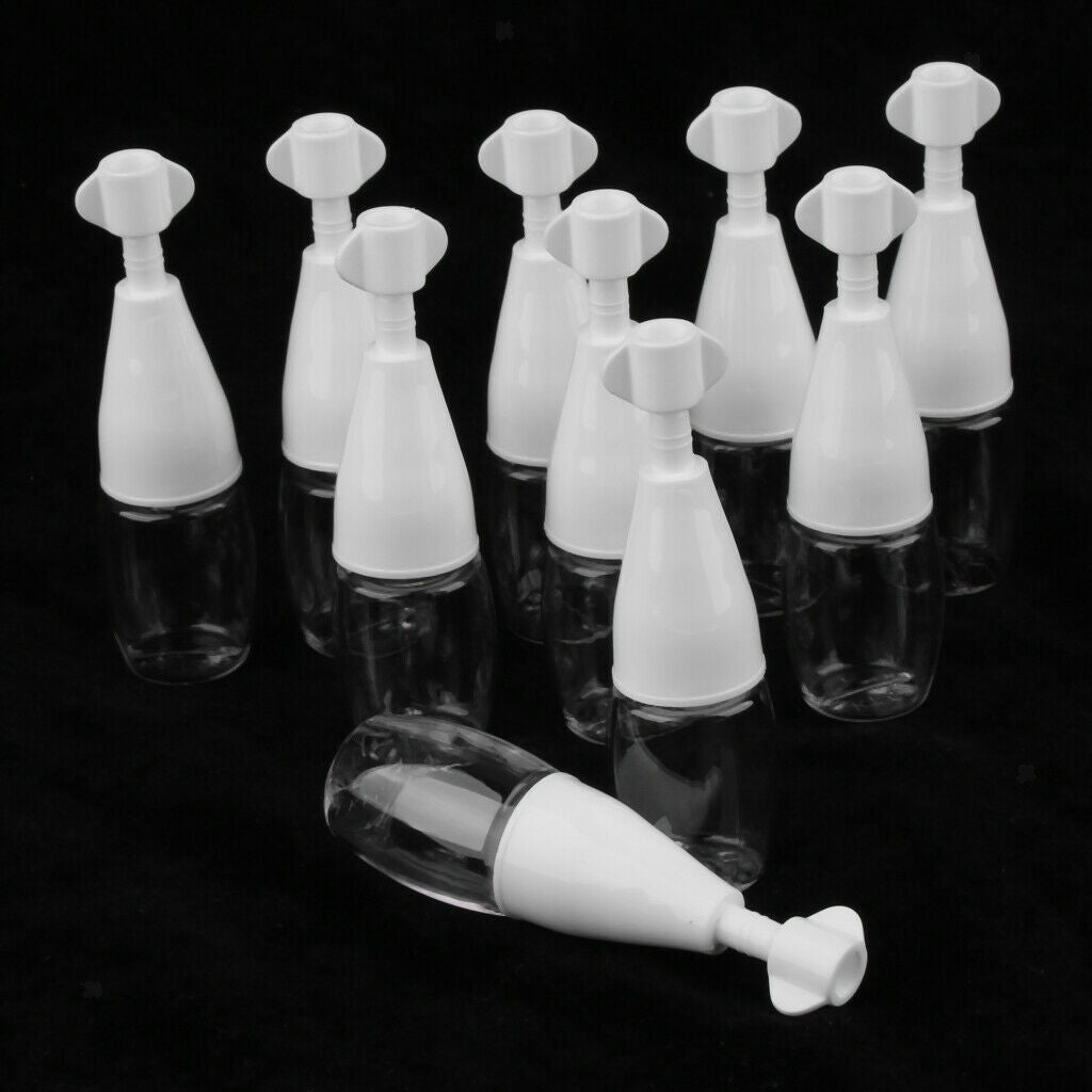 10x Refillable Essential Oil Dropper Bottles Clear Trial Jar Cannings 10ml