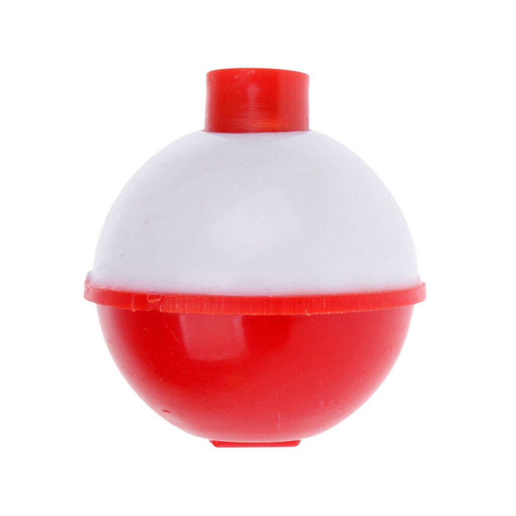Hard ABS Snap-on Fishing Floats Push Button Float Bobbers Red & White 25g