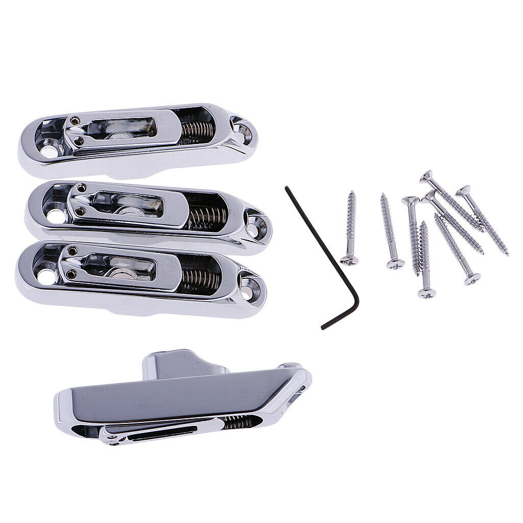 1 Set Zinc Alloy 4 Strings Bridge Individual String Bridge for Electric Bass