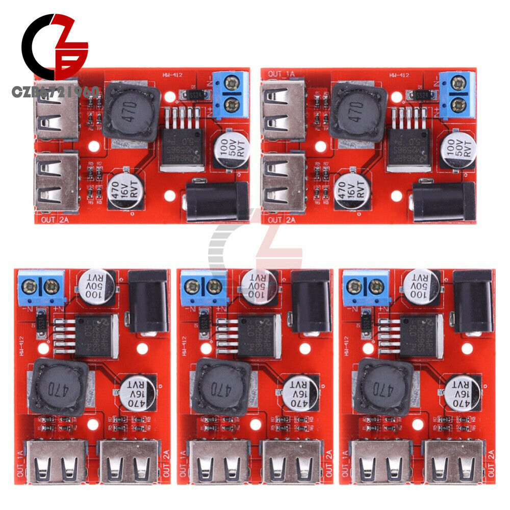 DC 6-40V to 5V 3A Buck Converter Module Dual USB Charger Step Down Power Supply