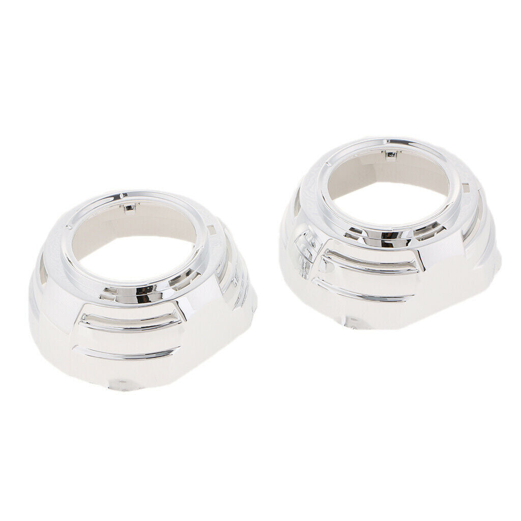 Pair of 3.0 Inch LED Spotlights with Chrome Cover with Angel Eyes for Q5