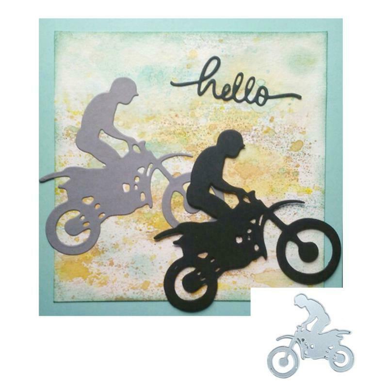 Cycling Metal Cutting Dies Stencil DIY Scrapbook Album Paper Card Template Mold