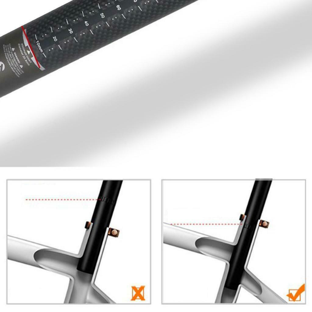 30.8 Carbon Fiber Bike Seat Post Length 350mm 400mm Matte 30.8x400mm