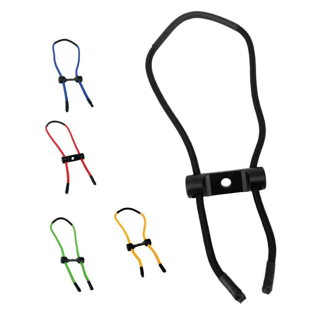 Archery Shooting Compound Bow Wrist Sling Strap Belt Cord String Rope Black