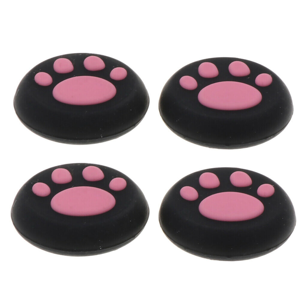 Set of 4 Pink Cartoon Cat Claw Joystick Caps Cover for PSV1000 2000 PS Vita