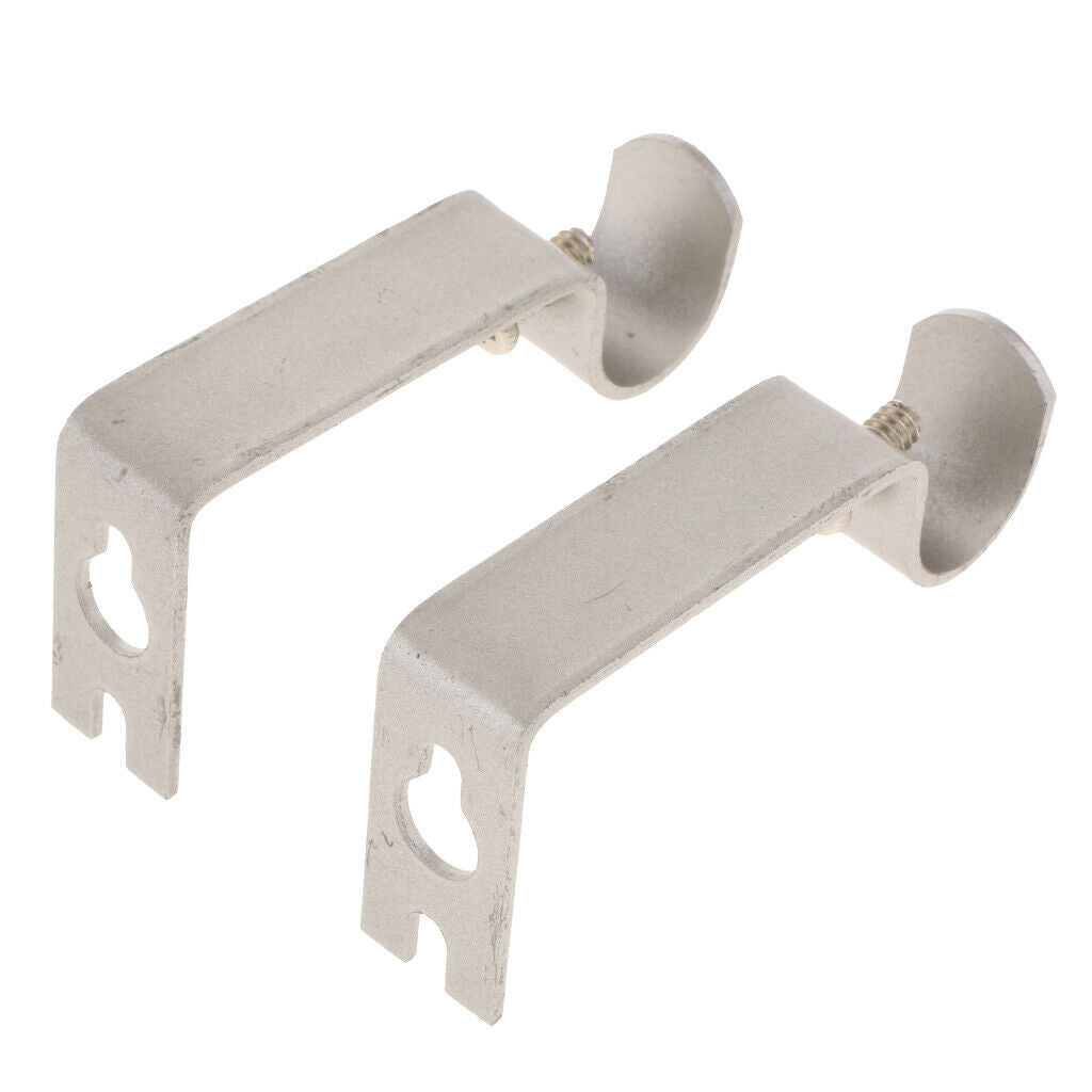 Curtain Rod Brackets, 2 Sets(4Pcs), Drilling Adjustable Curtain Rod Holders for
