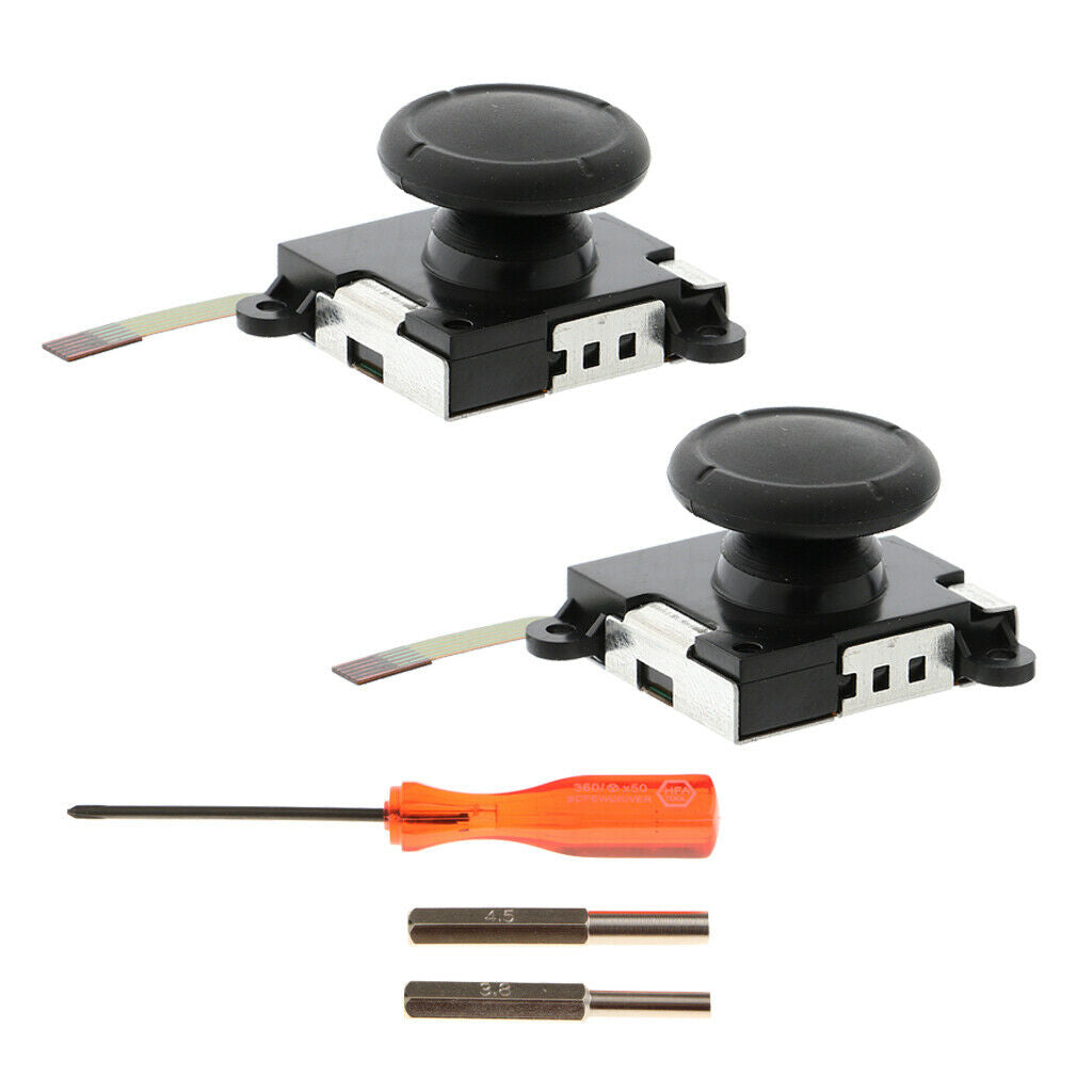 2Pack Left/Right Joystick Analog Game Pad Rocker + Screwdrivers for Nintendo