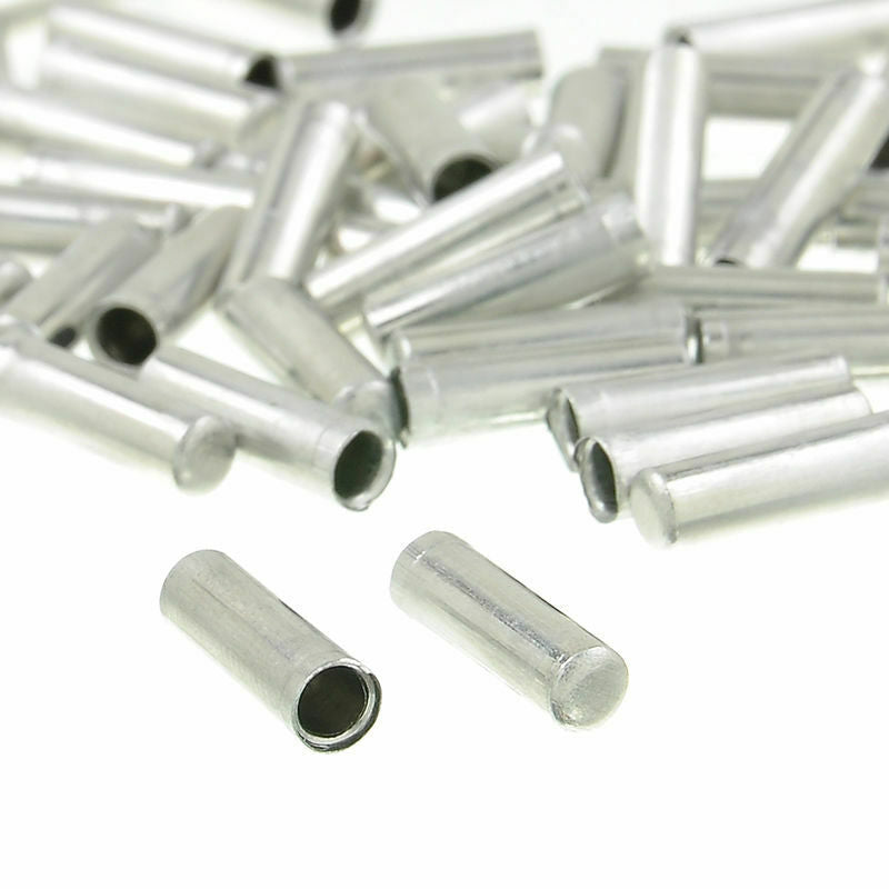 100pcs Shifter Brake Gear Inner Cable Tips Ends Caps Crimp Ferrule Bike Bicycle