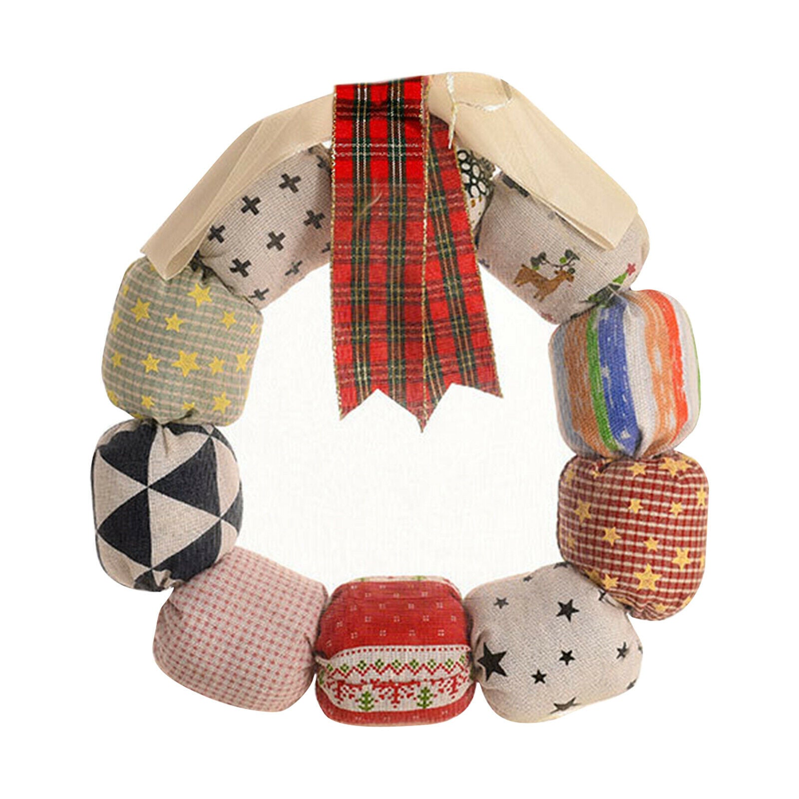 7.8" Fabric Cloth Wreath Indoor Wall Front Door Garland Decor Photo Props