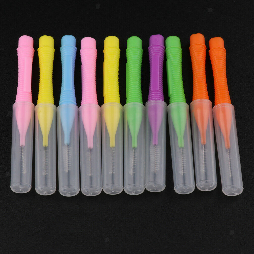 Pack of 10 Interdental Brush Oral Care Cleaner Floss Plaque Removal Tools,For