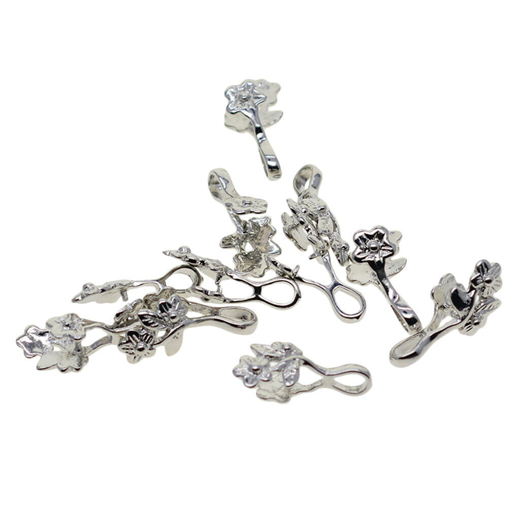 12Pcs Brass Pinch Bails Pinch Clip Pendants Charms DIY Jewelry Findings