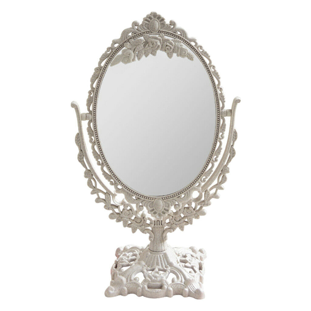 Desktop Mirror 360Â° Dresser Makeup Mirror Tabletop with Stand Decoration