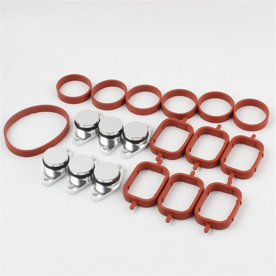 1 Set Intake Manifold Gaskets+6 Swirl Flap Bung For BMW E70 E71 E90/E91/E92 325d