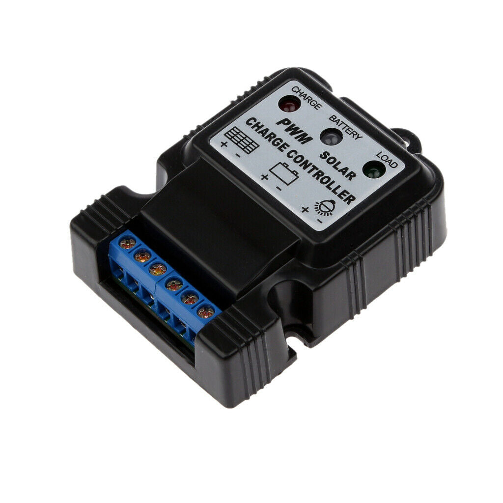6V 12V 10A Auto Switch Solar Panel Battery Regulator Charge Controller Black