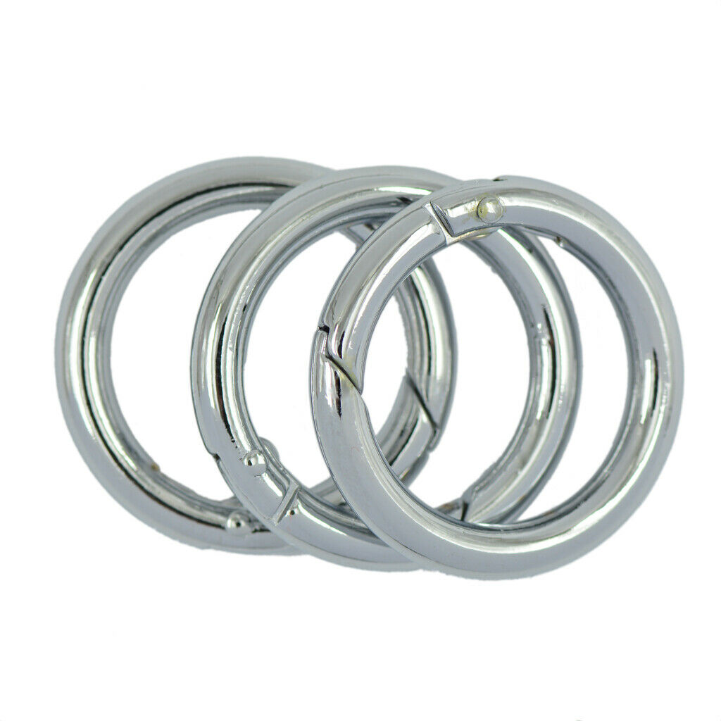 3pcs Multifunction Alloy Round  Keychain Carabiners Clip Clip