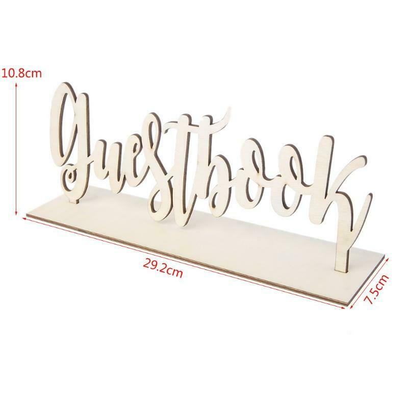 Cute Wooden Guestbook Sign Wedding Decor Freestanding Sign Decoration DIY Gift
