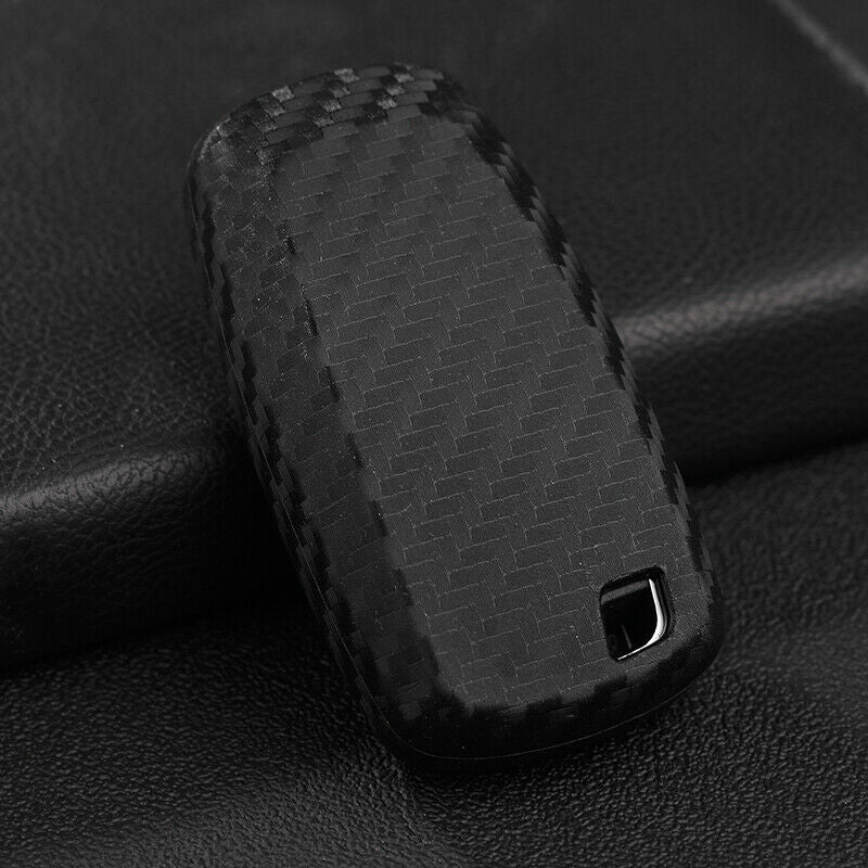 Carbon Fiber Remote Car Key Fob Case Cover Holder Chain Shell for Ford Ranger