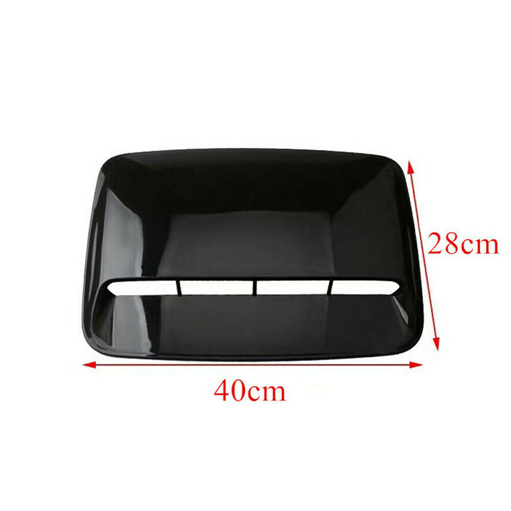 Car Air Flow Intake Scoop Turbo Bonnet Vent Cover Hood Glossy Black ABS Plastic