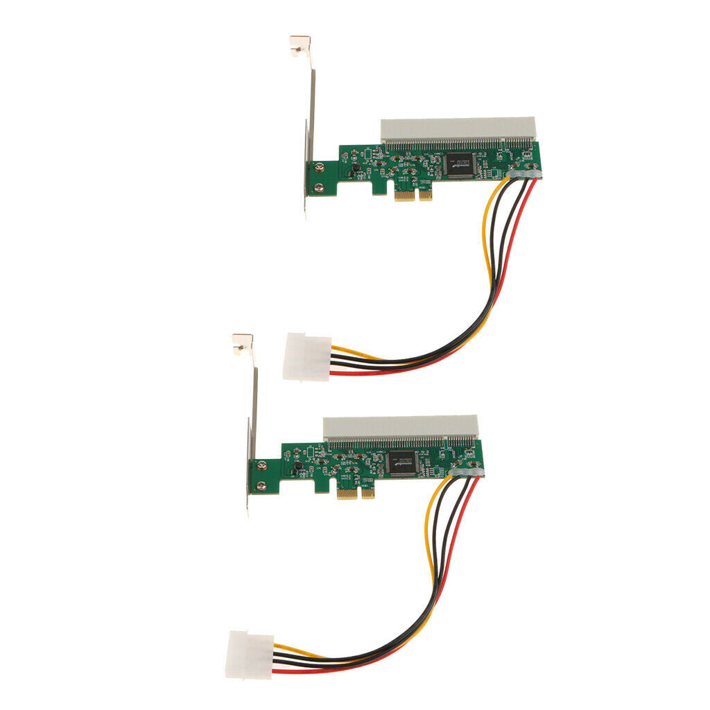 2x High Efficiency PCIe to PCI Bus Riser Card Converter for Computers