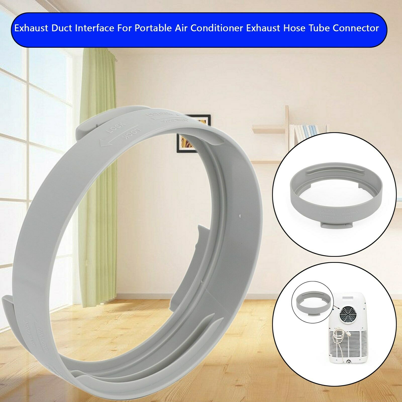 Exhaust Duct Interface Fits Portable Air Conditioner Exhaust Hose Tube Connector