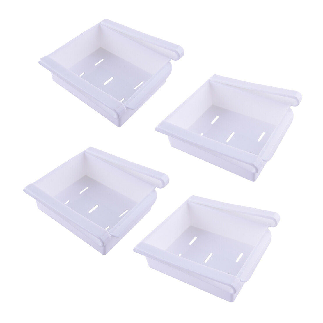 4x Refrigerator Food Storage Holder Box Rack Fridge Shelf Kitchen Organizer New