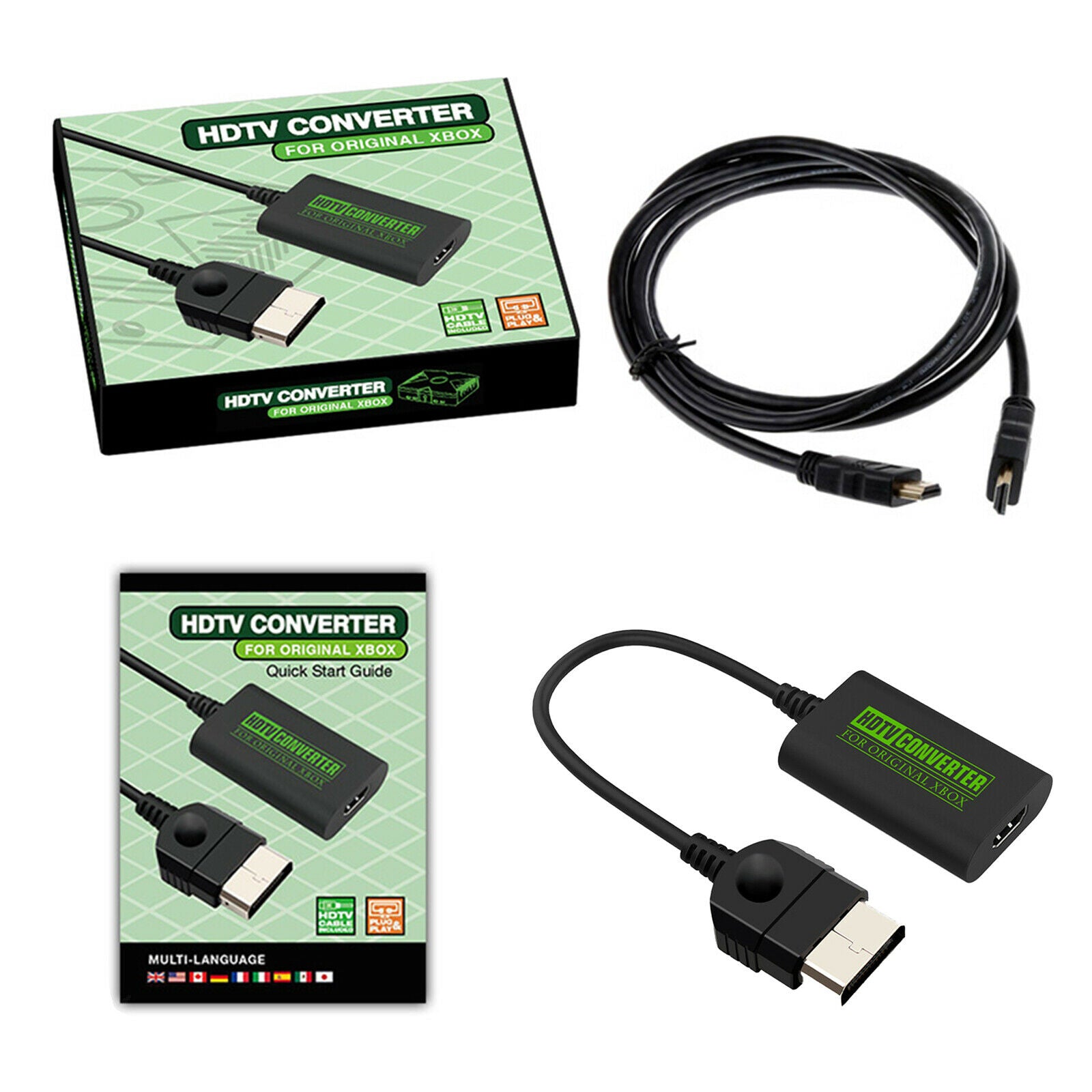 Console HDMI Adapter Converter Audio HD Cable For XBOX Support 1080P/720P