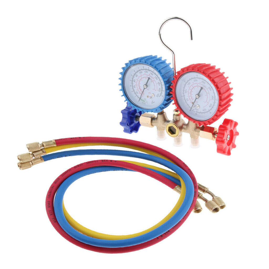 R12 R22 R134A R502 HVAC A/C  Test Charging Manifold Gauge Set