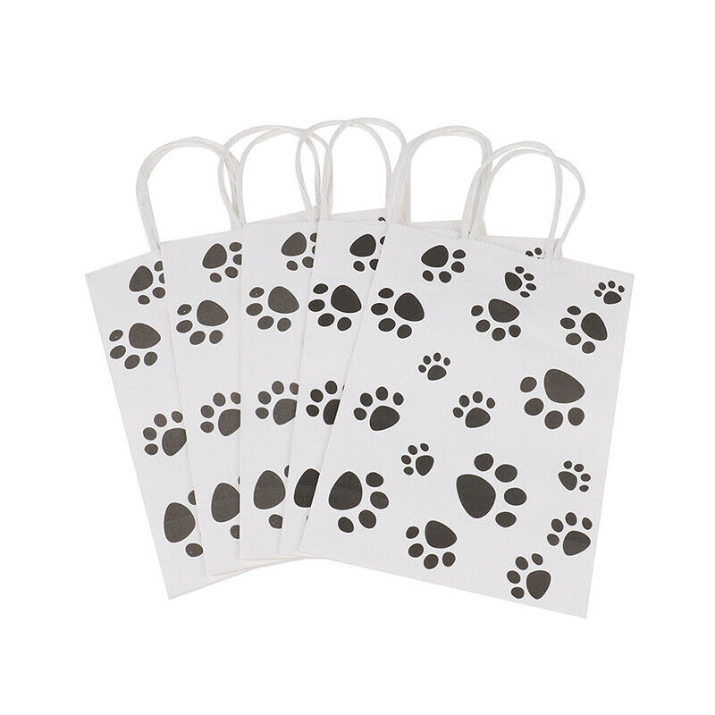 20pcs Paper Bag with Handle Cookie Candy Gift Packaging Bags Wedding Party De Rf