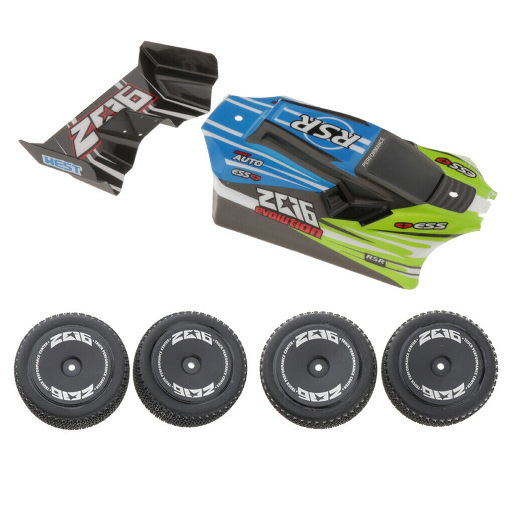 Metal RC Rubber Tyre Car Shell Set for 1:14 WLtoys 144001 RC Car Parts