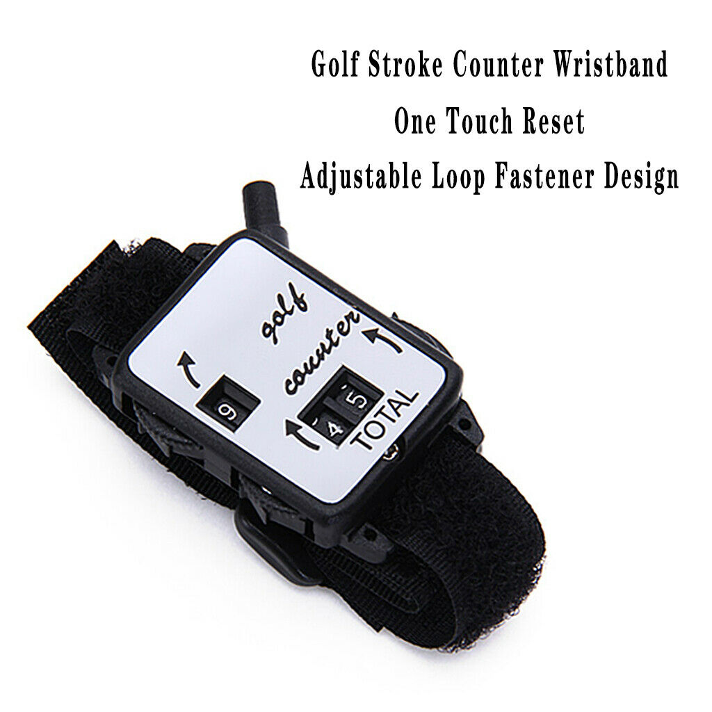 2Pcs Golf Stroke Counter with A  Fasteners Wristband for Easy