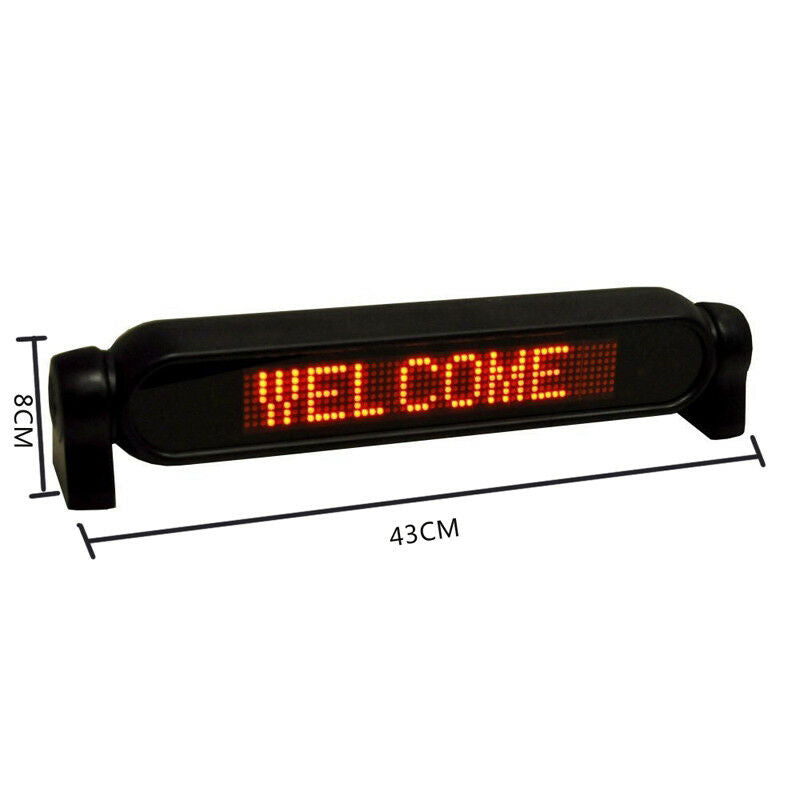 12V Car Dash Scrolling LED Panel Display Editable Advertising Window Sign Handy