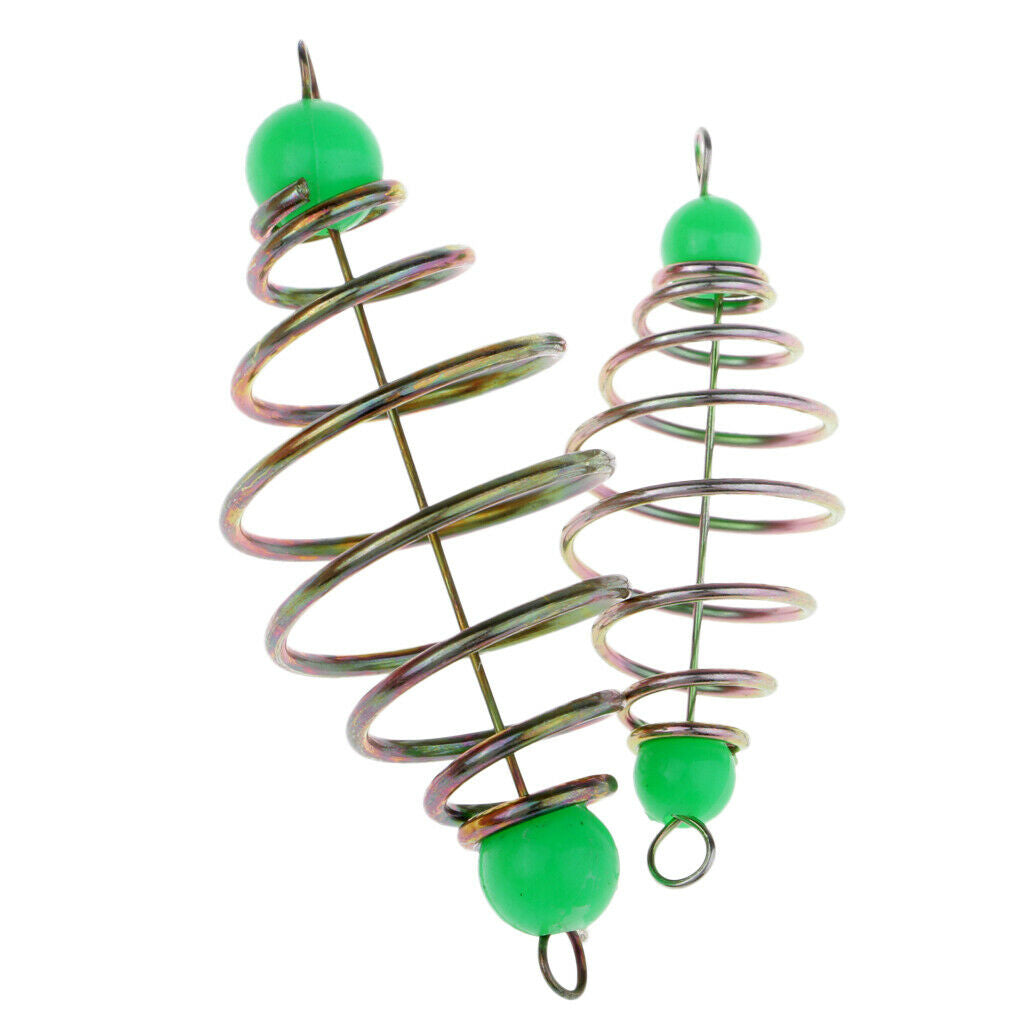 10pcs Spring Coil Inline Method Feeder Fishing Feeder Tackle 5.5x2.2cm