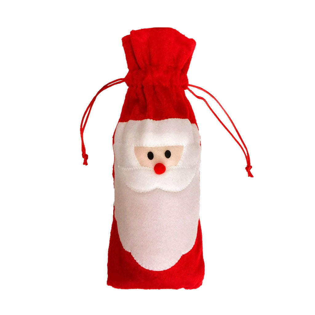 Santa Claus Wine Bottle Cover Wedding   Birthday Party Gift Wrapper Bag
