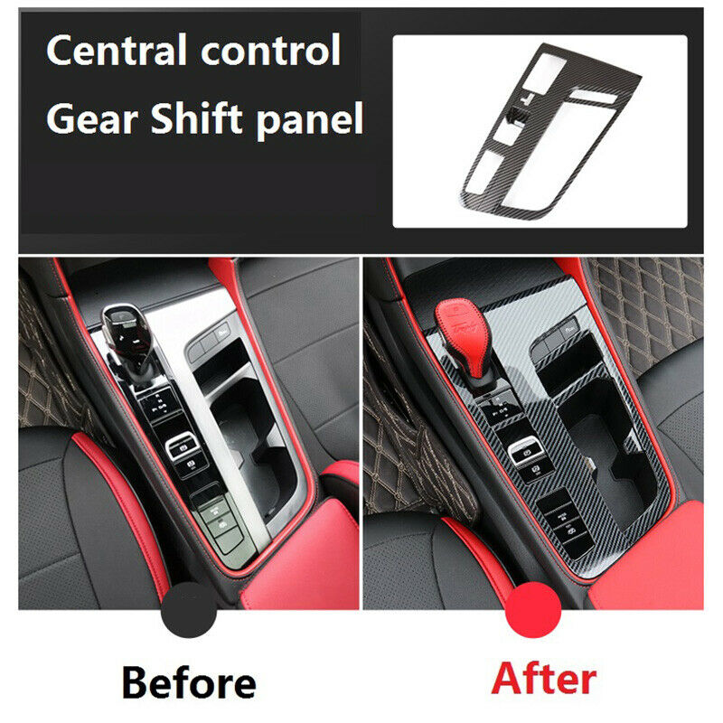 for MG 6 MG6 2020 2021 Carbon Fibre Car Central Control Gear Shift Panel DecM2O5