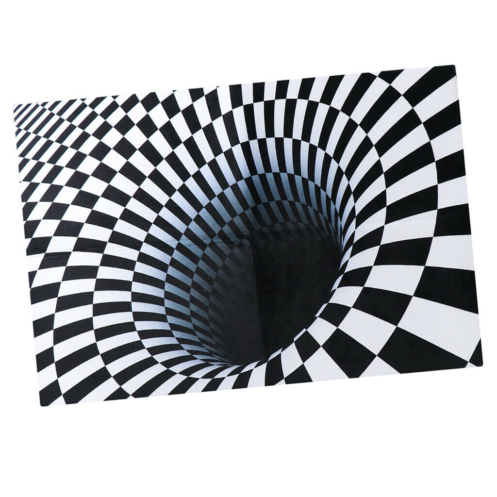 Black &White Floor Rug Mat Area Rugs Carpet 150 x 100cm/59 x 39.4
