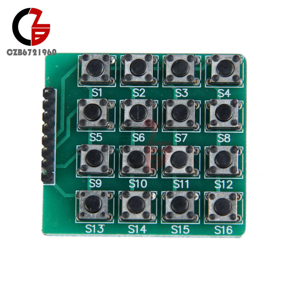 2PCS Green 4x4 4*4 Matrix 16 Keypad 16 Botton Keyboard Module MCU Board Arduino