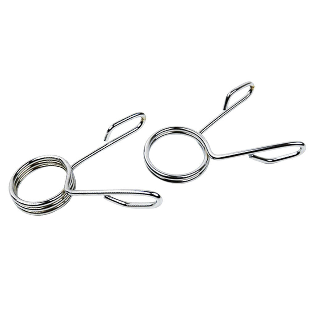 2x Barbell Spring Clip 5cm Dumbbell Bar Collar 2'' Gym Bars Locking Nuts