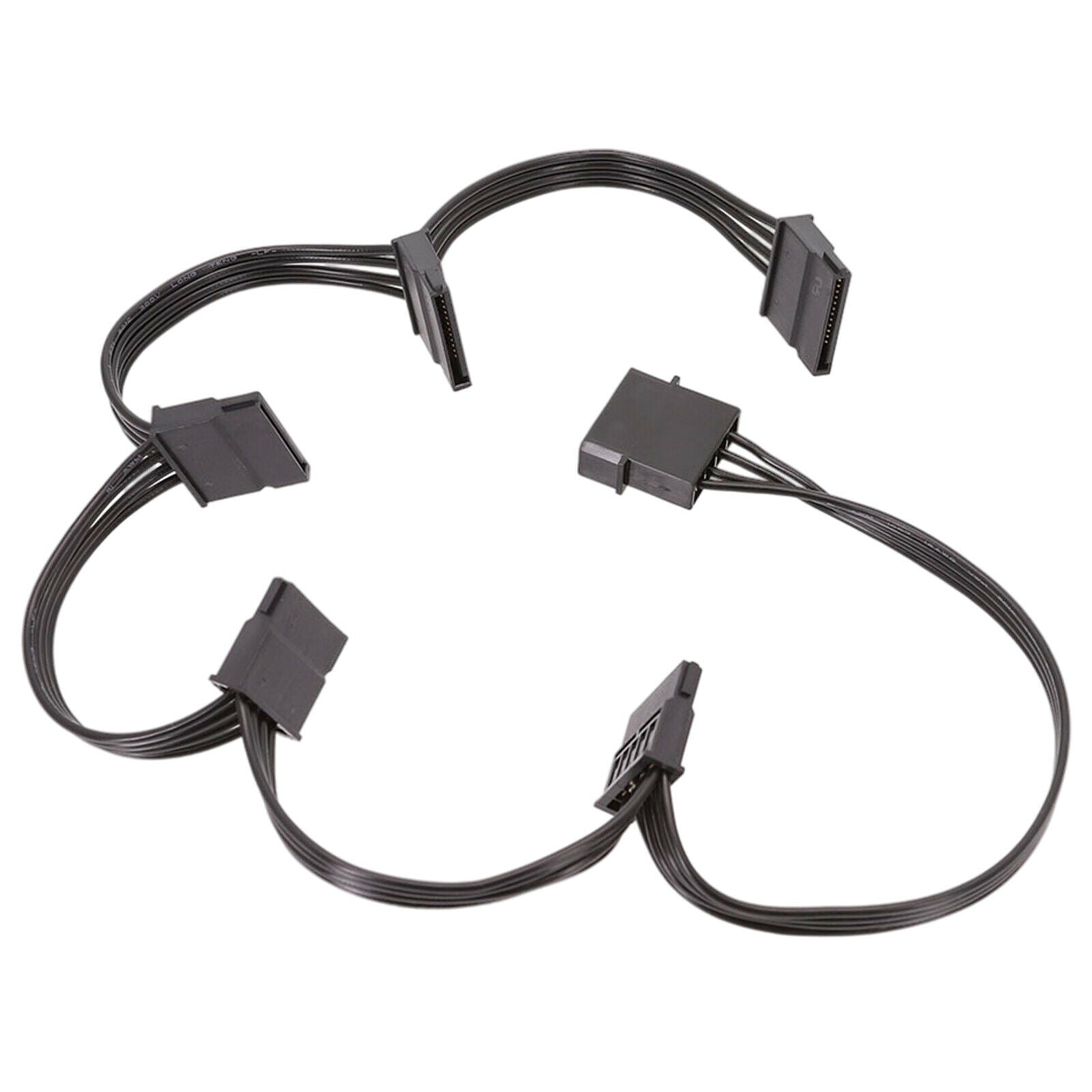 4Pin SATA Power Cable Hard Drive Power Supply Cord 1 to 5 Splitter Stable