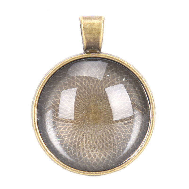 60pcs Pendant Trays Bright Glass Cabochon Necklace Cord for Photo Pendant DIY Fx