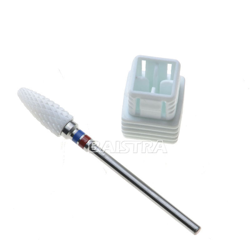 5PCS Lab Dental Bullet- Zirconia Zirconium Oxide Diamond Polisher Bur Low Speed