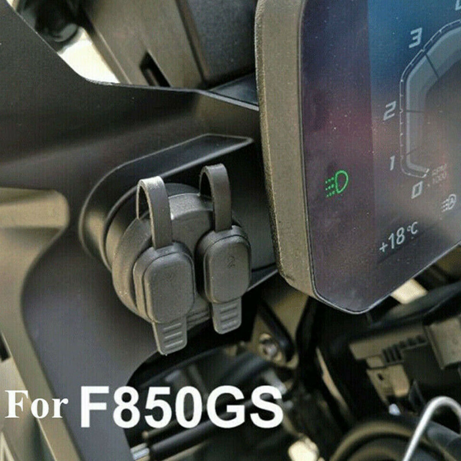 Dual USB Charger Power Adapter Kit for BMW R1200GS R1250GS F850GS DIN Socket