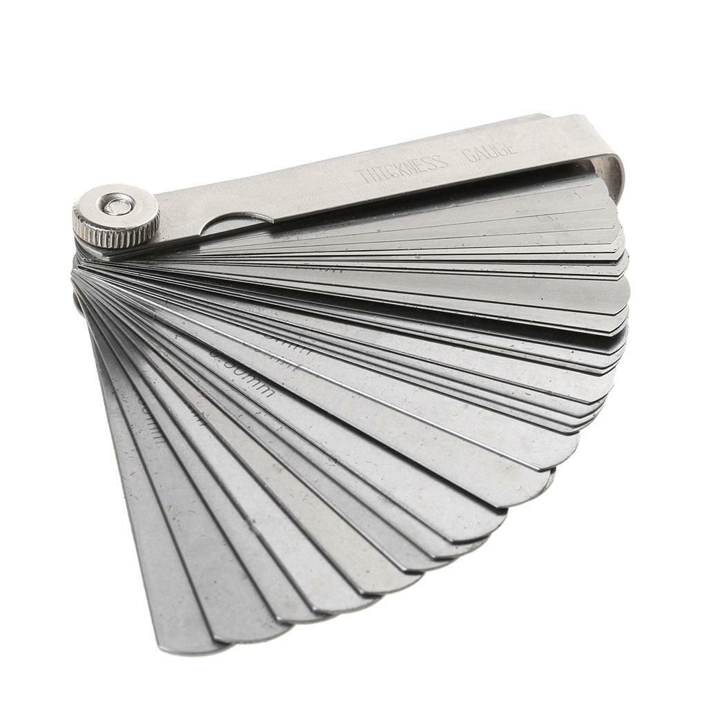 2pcs 32 Blade Feeler Gauge Imperial Metric Stainless Steel Combination Feeler