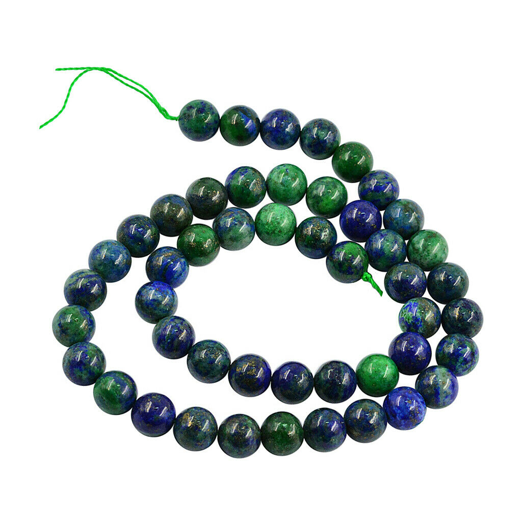 15.5" Natural Malachite Peacock Round Loose Beads 8mm 0.8mm Jewelry Findings