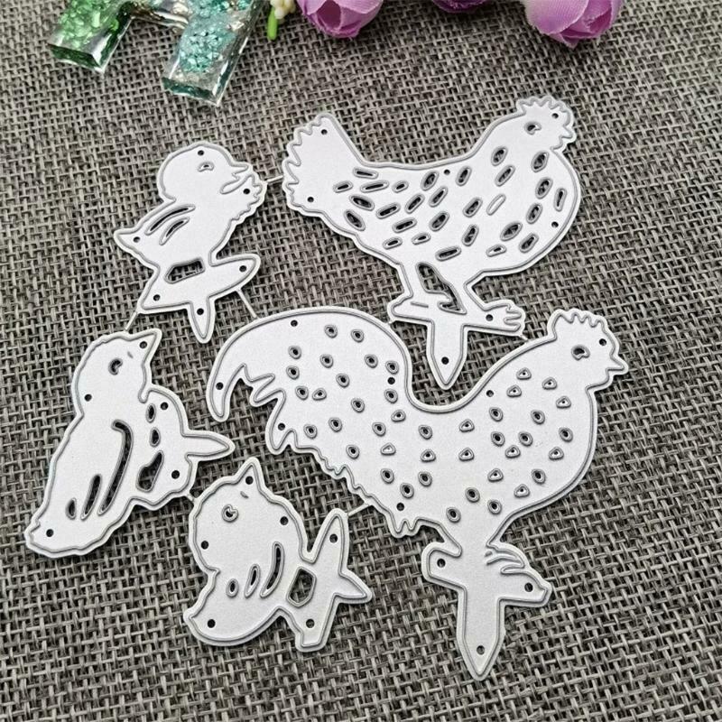Chickens Metal Cutting Dies Stencil DIY Scrapbooking Album Paper Card Template