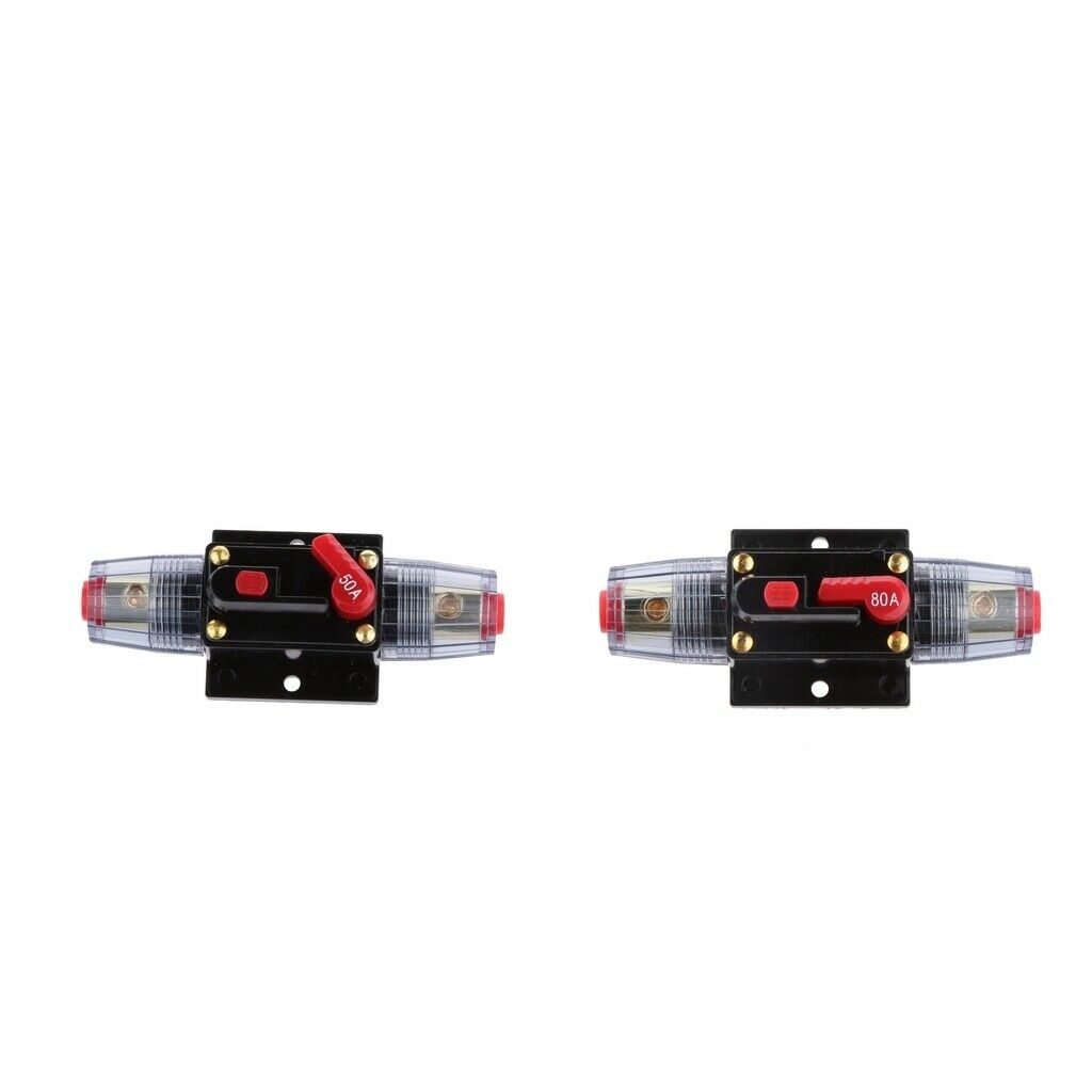 2Pieces Circuit Breaker Inline Car Auto Fuse Safety Protection Weatherproof