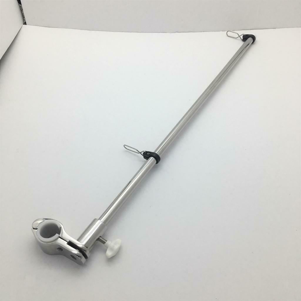 Marine Grade Flag Pole Tube  with Ring Clip Polished L:533.4mm Boat Hardware