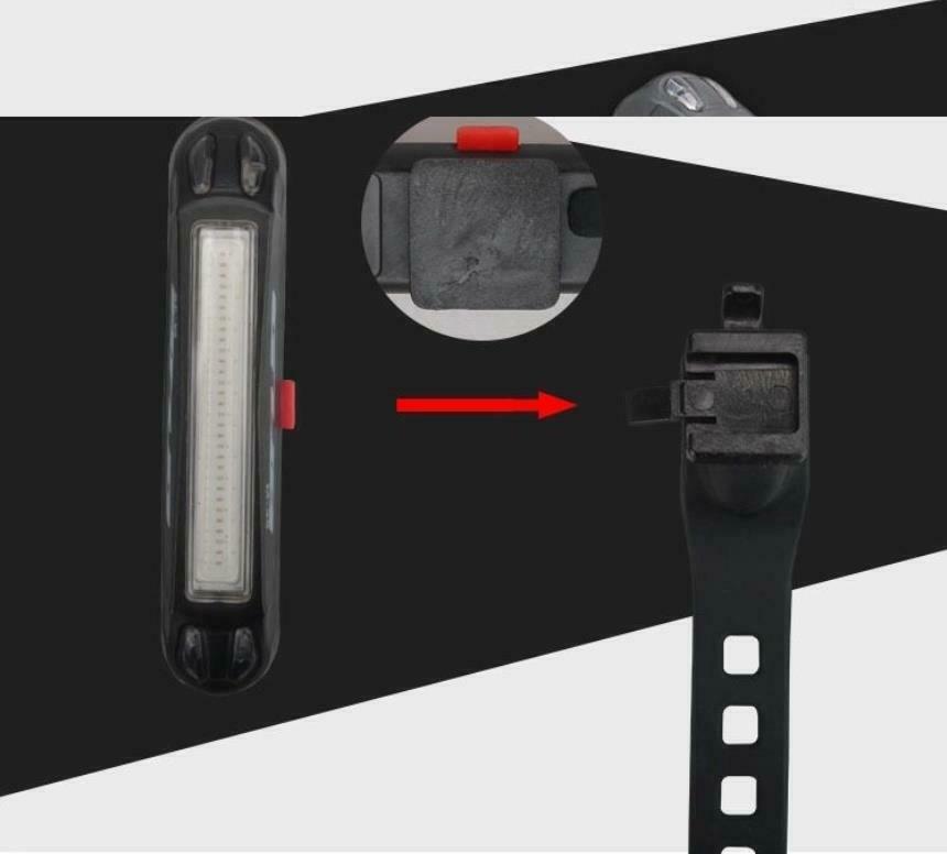 Bike Tail Light USB Charging Bicycle COB Lamp Safety Warning Light Tricolor