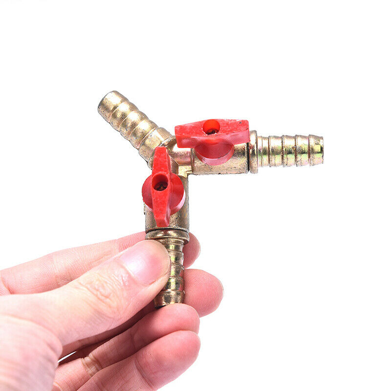 Clamp Fitting Fuel Water Oil Gas 3/8" 10mm Brass Y 3-Way Shut Off Ball Valve