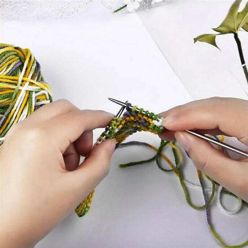 5Sets Stainless Steel Knitting Needles DIY Sweater Weave Knitting Sewing To Kt