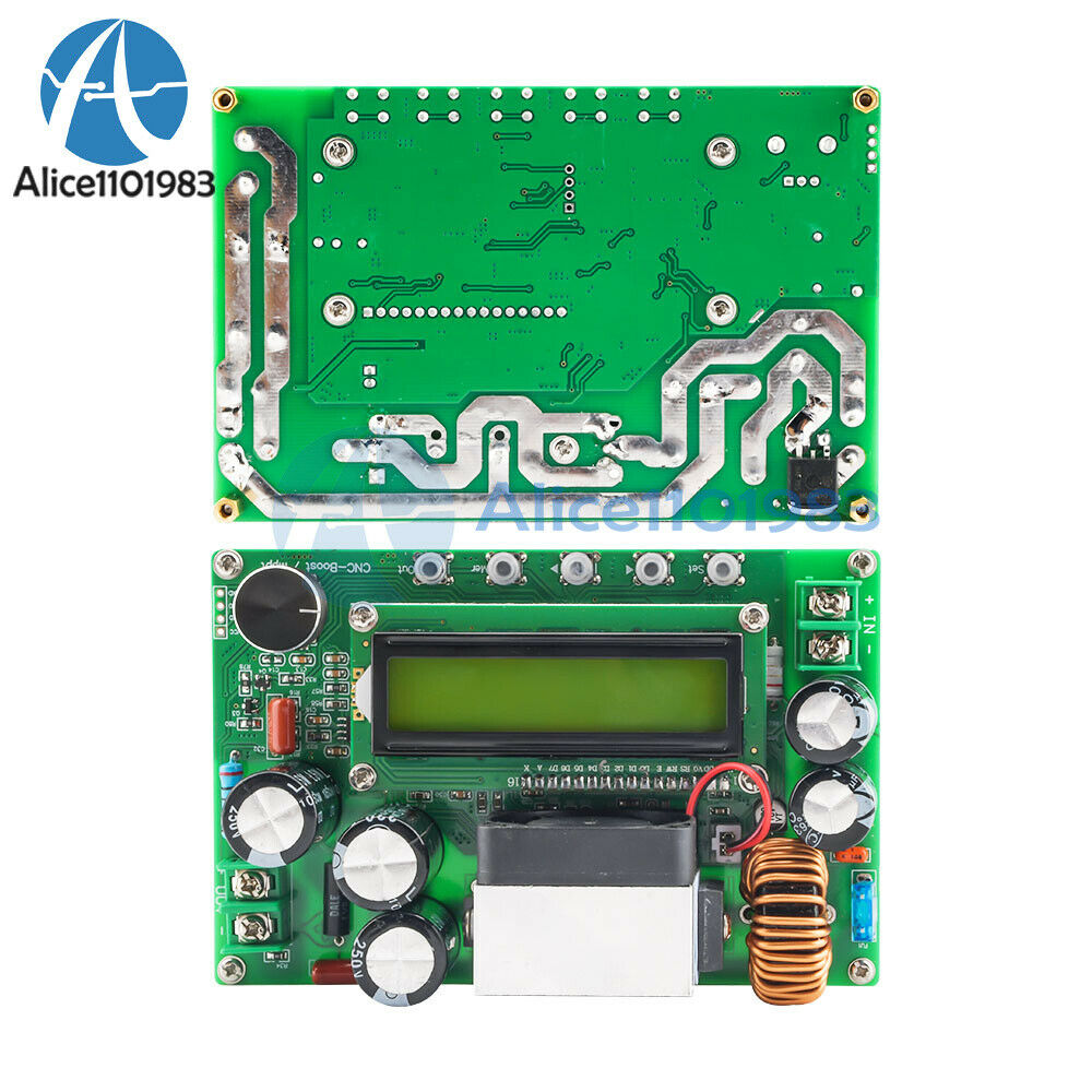 DPX800S DC-DC NC CV CC Booster Module CNC Boost DC12V-120V 0-15A Adjustable MPPT